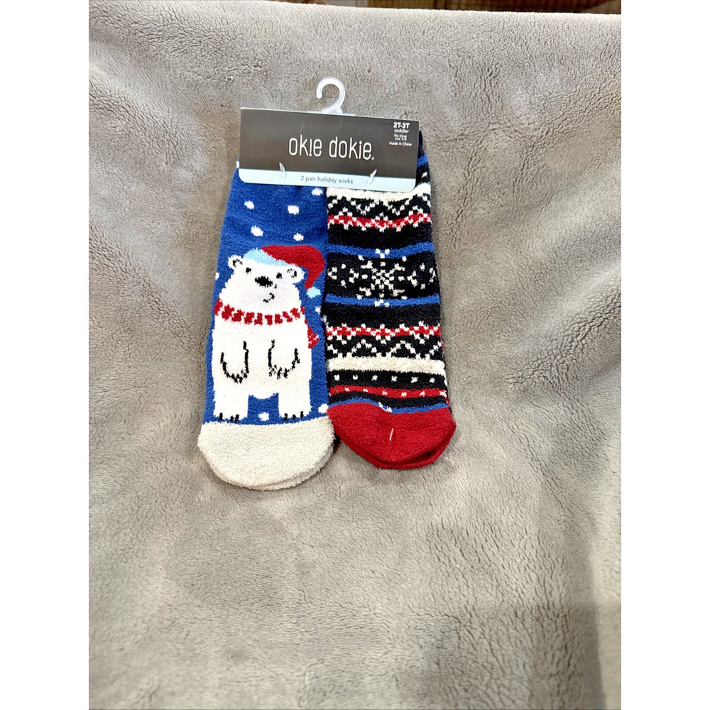 Okie Dokie Holiday Socks Size 2T-3T